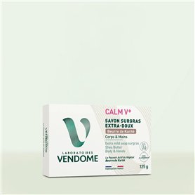 LABORATOIRES VENDÔME - CALM V+ - Savon Surgras Extra-Doux Beurre De Karité - Nettoie & Laisse La Peau Douce - Formule Hypoallerg