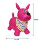 LUDI - Chien sauteur rose - Jouet sauteur gonflable - Développe la motricité. Plastique PVC épais et résistant - Intérieur et Ex
