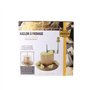 Totally Addict KD3160 Racloir manivelle à fromage et sa cloche Bois acier inoxydable et plastique Beige gris et transparent D18,