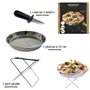 Cook Concept KU6102 Plateau à Fruits de mer avec Support pliable et Couteau à Huîtres Gris et noir Inox D34,4 x H24,2 cm