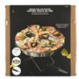 Cook Concept KU6102 Plateau à Fruits de mer avec Support pliable et Couteau à Huîtres Gris et noir Inox D34,4 x H24,2 cm