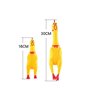 ProLeo Lot de 4 poules en caoutchouc jaune qui hurlent - Jouet couineur en caoutchouc - Jouet de décompression - Gadgets de déco