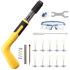Rivet Gun Pistolet à clous en acier avec ronds 10 Pièces defense electrique cloueur Riveter pour Automobile
