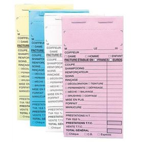 Carnet de caisse coiffure sans numéro X10 Sibel