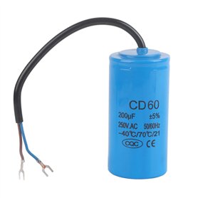 Condensateur de fonctionnement CD60 250V AC 200uF 50/60Hz pour compresseur d'air moteur