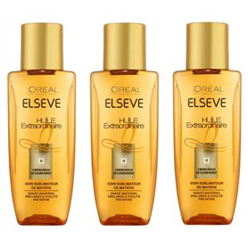 L’Oréal Paris Elsève Soin Cheveux Huile Extraordinaire Universelle 50 ml - Lot de 3