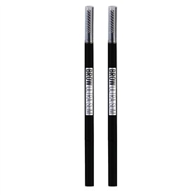 Maybelline New York Brow Ultra Slim Pencil pour la température des sourcils avec KAM et Ultrafina Color Tip 006 Black Brown - 2