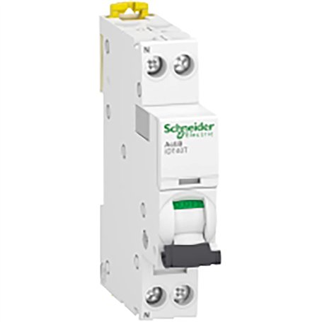 Schneider Electric - Acti9 iDT40T - disjoncteur modulaire - 1P+N - 40A - courbe C - 4500A/6kA - A9P22640