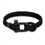 ZENSE - Bracelet manille nautique noir pour homme en corde tressé ZB0370