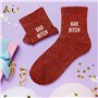 Chaussettes paillettes courtes - Bad Bitch (taille unique 36-42)