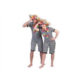 LP Divertissements Déguisement Maillot de Bain Clown rayé Noir Adulte Taille XL