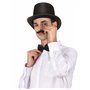 DEGUISE TOI - Chapeau Haut de Forme Noir rétro Adulte - Chapeau - Taille Unique - Noir - Accessoires pour déguisement - Polyeste