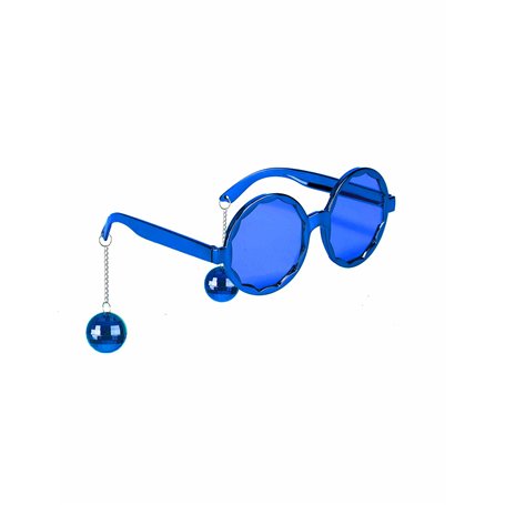DEGUISE TOI - Lunettes Bleues Disco Adulte - Lunettes - Taille Unique - Bleu - Accessoires pour déguisement - Plastique - -