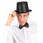 DEGUISE TOI - Chapeau Haut de Forme Plastique pailleté Noir Adulte - Chapeau - Taille Unique - Noir - Accessoires pour déguiseme