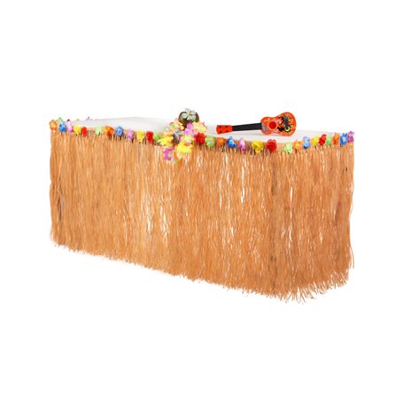 DEGUISE TOI - Jupe de Table Hawaï Beige 2