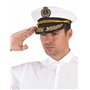 DEGUISE TOI - Casquette Capitaine Marin Adulte - Casquette - Taille Unique - Blanc - Accessoires pour déguisement - Polyester et