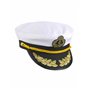DEGUISE TOI - Casquette Capitaine Marin Adulte - Casquette - Taille Unique - Blanc - Accessoires pour déguisement - Polyester et