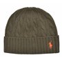 Ralph Lauren Bonnet tricoté - Motif torsadé - Vert - Taille unique