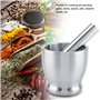 Mortiers et pilons, Ensemble de pilon de mortier, broyeur de pilon de mortier en acier inoxydable haricots ail épices nourriture