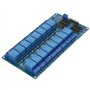 Module de relais, carte de commande de module de relais 5 V 16 canaux avec protection optocoupleur pour module microcontrôleur