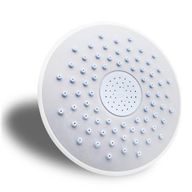 Pommeau de douche rond en caoutchouc de silicone ABS de 19 cm