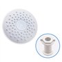Pommeau de douche rond en caoutchouc de silicone ABS de 19 cm, design vissé, pommeau de douche à pluie, pour cabine de douche à 