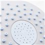 Pommeau de douche rond en caoutchouc de silicone ABS de 19 cm, design vissé, pommeau de douche à pluie, pour cabine de douche à 