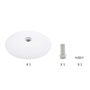 Pommeau de douche rond en caoutchouc de silicone ABS de 19 cm, design vissé, pommeau de douche à pluie, pour cabine de douche à 