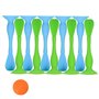 Wonsunte Lot de 11 Fléchettes Polyvalentes en Silicone avec Ventouse Cible Jeu De Fléchettes Souple Bleu Et Vert Jeu De Lancer C