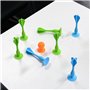 Wonsunte Lot de 11 Fléchettes Polyvalentes en Silicone avec Ventouse Cible Jeu De Fléchettes Souple Bleu Et Vert Jeu De Lancer C