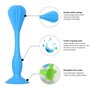 Wonsunte Lot de 11 Fléchettes Polyvalentes en Silicone avec Ventouse Cible Jeu De Fléchettes Souple Bleu Et Vert Jeu De Lancer C
