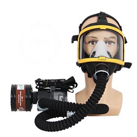 Débit d'air constant électrique alimenté Masque à gaz facial complet Système respiratoire Masque respiratoire de protection Disp