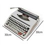 ZXNQ Métal Machine À Écrire Vintage, Mécanique Outil d'écriture - avec Housse de Valise et Ruban Rouge Noir 30 * 30 * 10CM