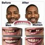 ATFIPAN 2 Pairs-Immédiat Prothèses Dentaires Cosmétiques Silicone Dentier Haut Et Bas Sourire Parfait, pour Homme Et Femme Amovi