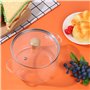 Foppla Faitout en verre avec couvercle 1,6 l - Résistant à la chaleur - Avec double poignée - Antiadhésif - En verre borosilicat
