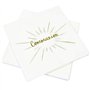 hobi R/JET015- Serviette de Table Communion Blanche et Or métallisée (x20)