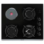 Brandt - BPG6413BM - Plaque Gaz et Electrique - Table de Cuisson - Noir - 4 Foyers - 1500W Electrique et 6200 Gaz - Encastrement