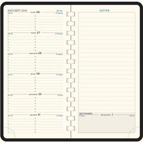 Exacompta - 17822E - Recharge agenda semainier de poche Espace 17S spiralé - 17