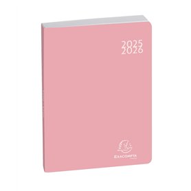 Exacompta - 1824086E - Agenda journalier Forum Color Soft Harmony - 12 x 17 cm - Août 2024 à juillet 2025 - Coloris rose