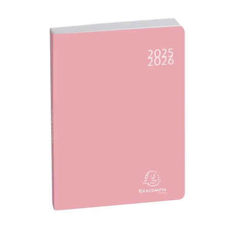 Exacompta - 1824086E - Agenda journalier Forum Color Soft Harmony - 12 x 17 cm - Août 2024 à juillet 2025 - Coloris rose