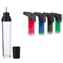 UN Chalumeau à gaz flamme réglable Chalumeau de Cuisine + Recharge gaz 18ml - Briquet Jetflame COULEUR Aléatoire
