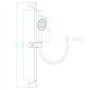 Essebagno Luisa ensemble barre de douche blanc 3 pièces