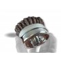 Brosse coupe rotative boisseau fil métallique pour meuleuse d'angle | Ø extérieur 90 mm | Mèches torsadées fil acier 0.40 mm | A