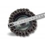 Brosse coupe rotative boisseau fil métallique pour meuleuse d'angle | Ø extérieur 90 mm | Mèches torsadées fil acier 0.40 mm | A