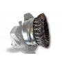 Brosse coupe rotative boisseau fil métallique pour meuleuse d'angle | Ø extérieur 90 mm | Mèches torsadées fil acier 0.40 mm | A