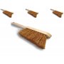 Balayette brosse en fibres de coco naturel | Lot de 3 | Manche long en bois | Longueur 45 cm | Produit écologique | Poussière sa