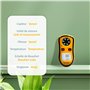 FISHTEC Anémomètre Numérique Portable - Mesure la Vitesse du Vent actuelle/moyenne/maximale + Température - Ecran LCD rétroéclai