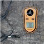FISHTEC Anémomètre Numérique Portable - Mesure la Vitesse du Vent actuelle/moyenne/maximale + Température - Ecran LCD rétroéclai