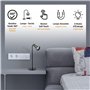 Lampe LED 3en1 : Lampe de Bureau LED + Applique Murale + Lampe Torche - Fixation Magnétique - Tête Orientable 360° - Batterie Re