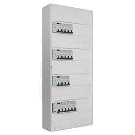 Tableau 4 rangées pré-équipé 1 inter. diff. 63A type AC + 1 inter diff 63A type A + 2 inter. diff. 40A type AC + 16 disjoncteurs
